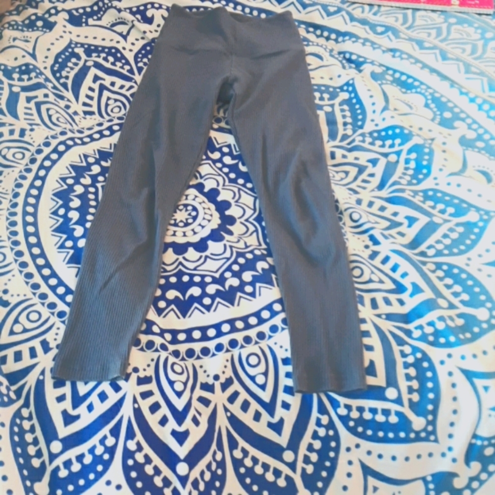 Pink/Victoria secret blue ribbed leggings